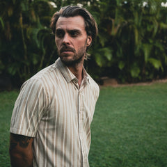 Roark Bless Up Breathable Stretch Shirt in Beige - Men
