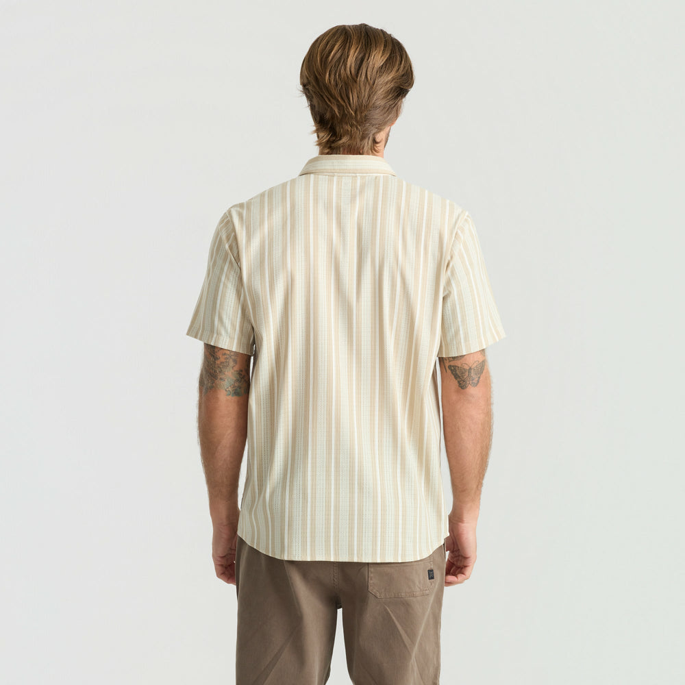 Roark Bless Up Breathable Stretch Shirt in Beige - Men