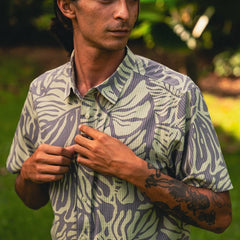 Roark Bless Up Breathable Stretch Shirt in Shark - Men