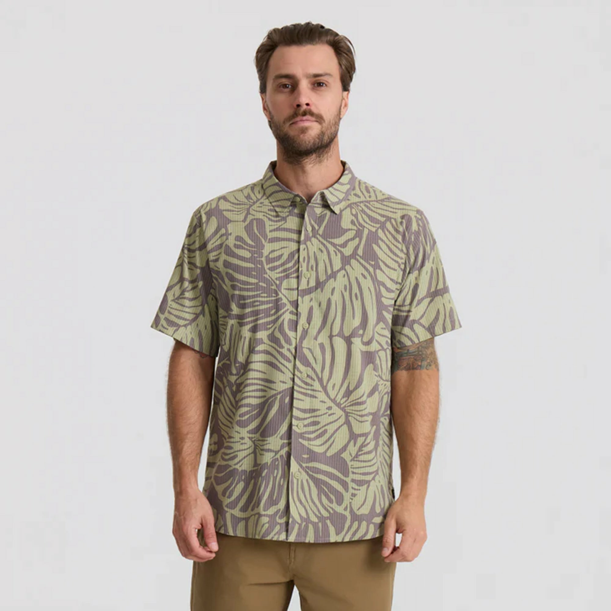 Roark Bless Up Breathable Stretch Shirt in Shark - Men