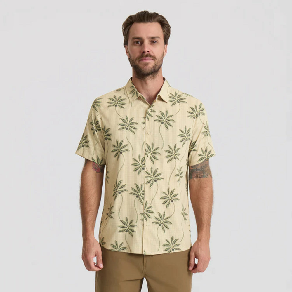 Roark Bless Up Breathable Stretch Shirt in Fossil Print - Men