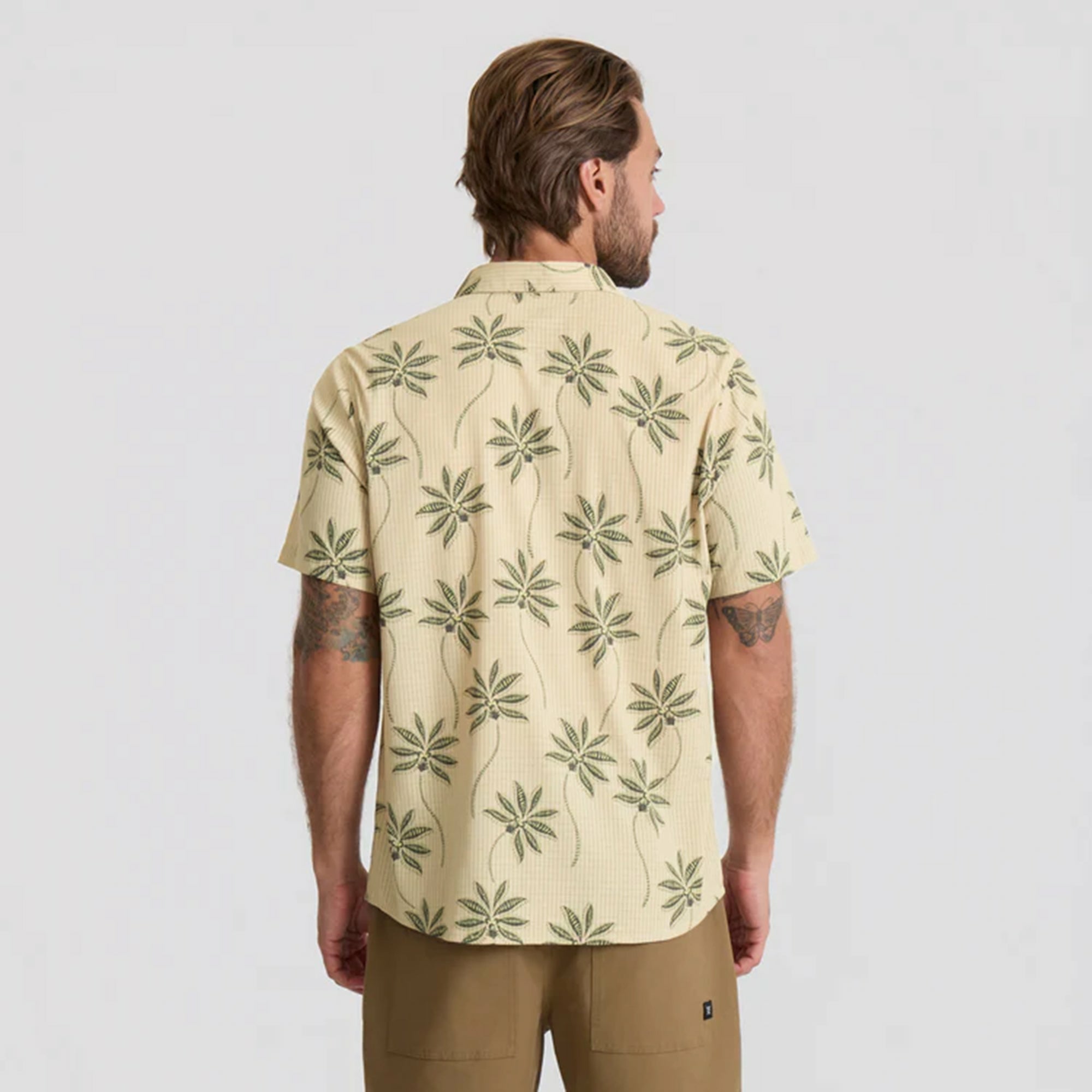 Roark Bless Up Breathable Stretch Shirt in Fossil Print - Men