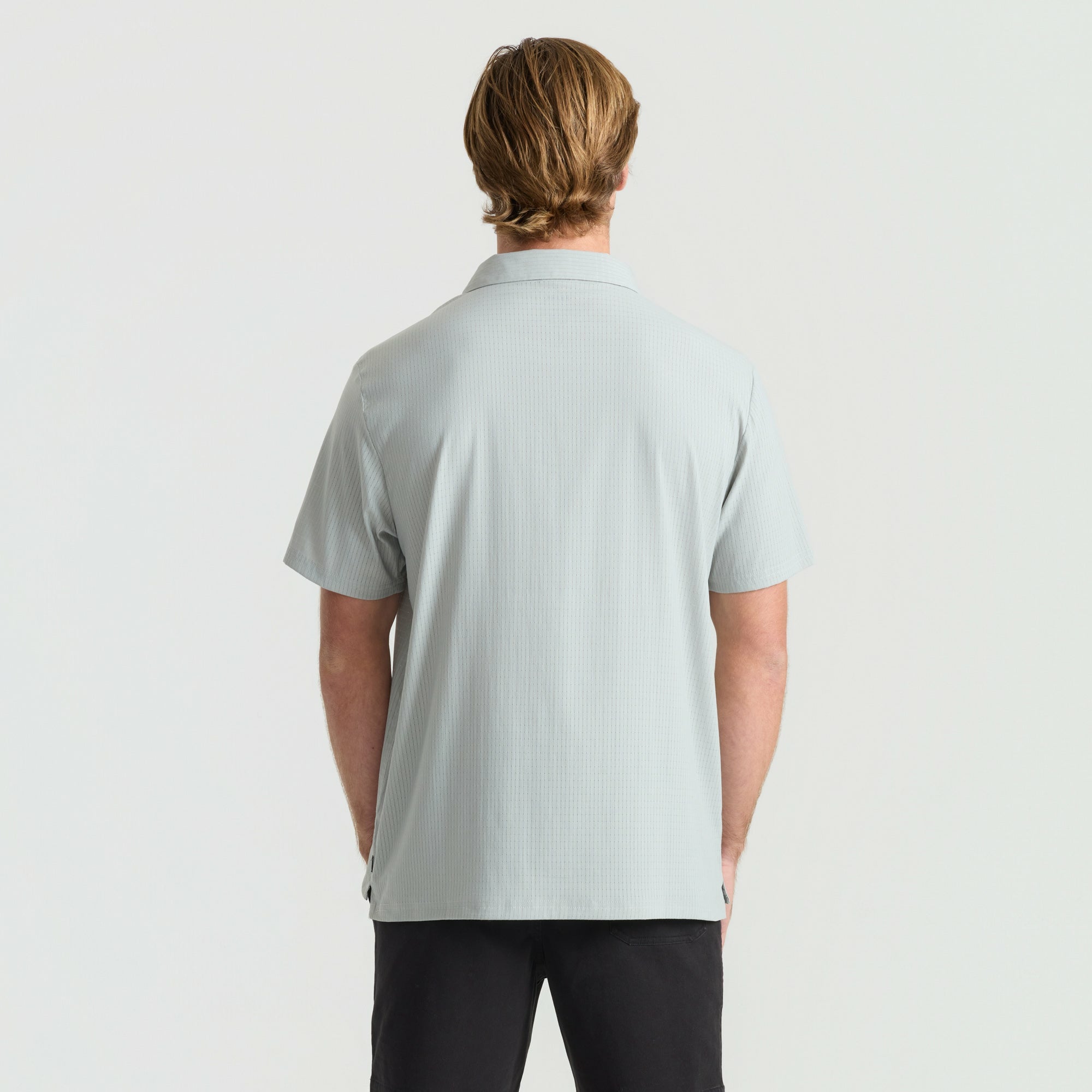 Roark Bless Up Breathable Stretch Polo Shirt in Grey - Men