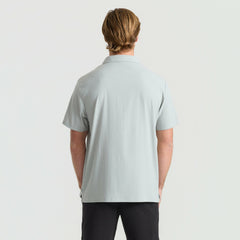 Roark Bless Up Breathable Stretch Polo Shirt in Grey - Men