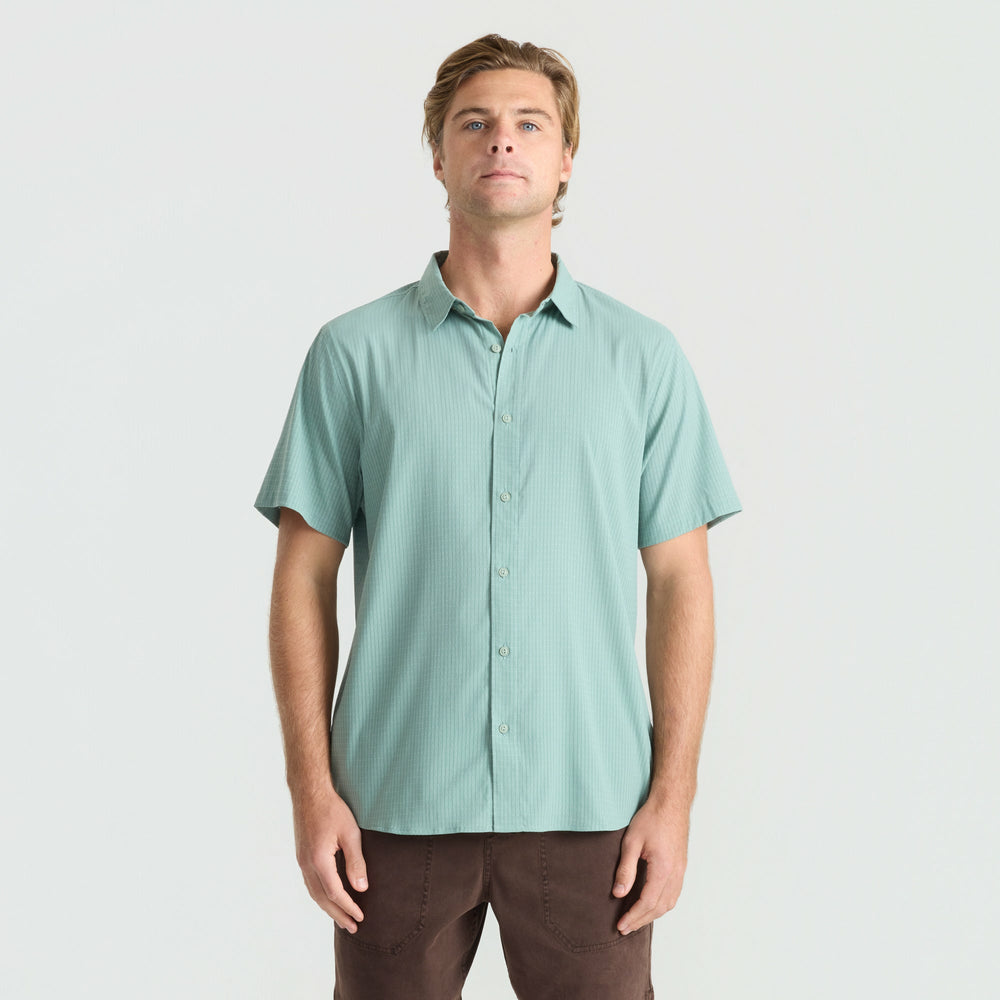 Roark Bless Up Button Up Shirt in Dusty Green - Men