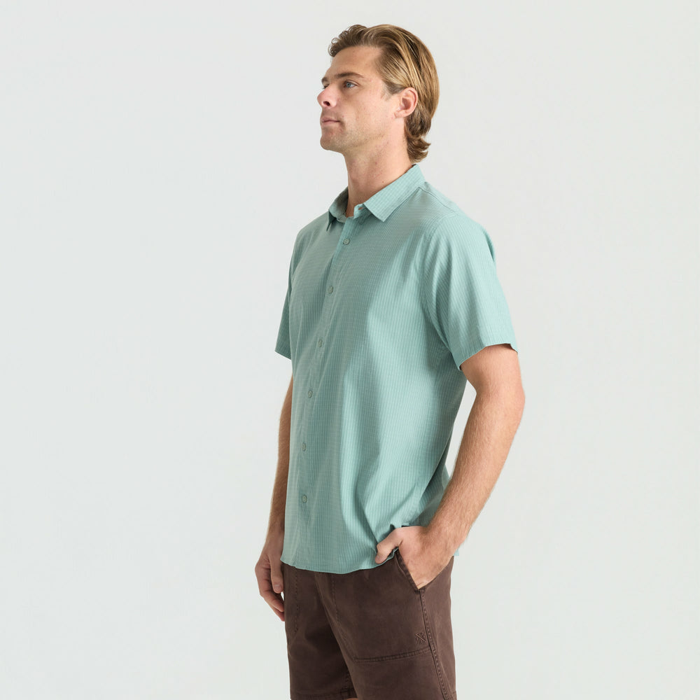 Roark Bless Up Button Up Shirt in Dusty Green - Men