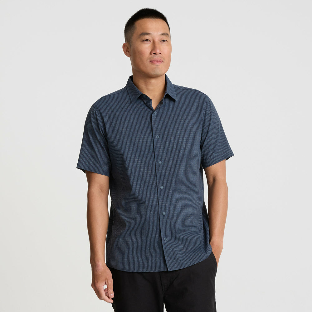 Roark Bless Up Breathable Stretch Shirt - Navy - Men