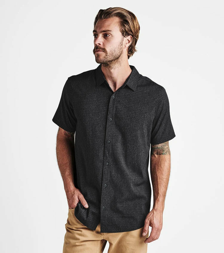 Roark Bless Up Breathable Stretch Shirt - Black - Men