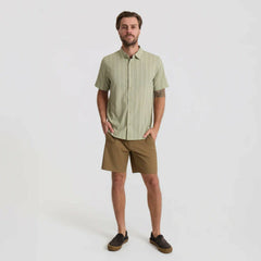 Roark Bless Up Breathable Stretch Shirt in Sage Stripe - Men