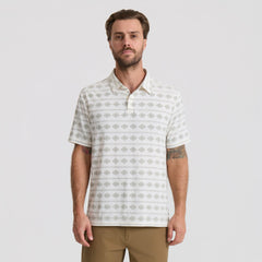 Roark Bless Up Breathable Stretch Polo Shirt in Unbleached - Men