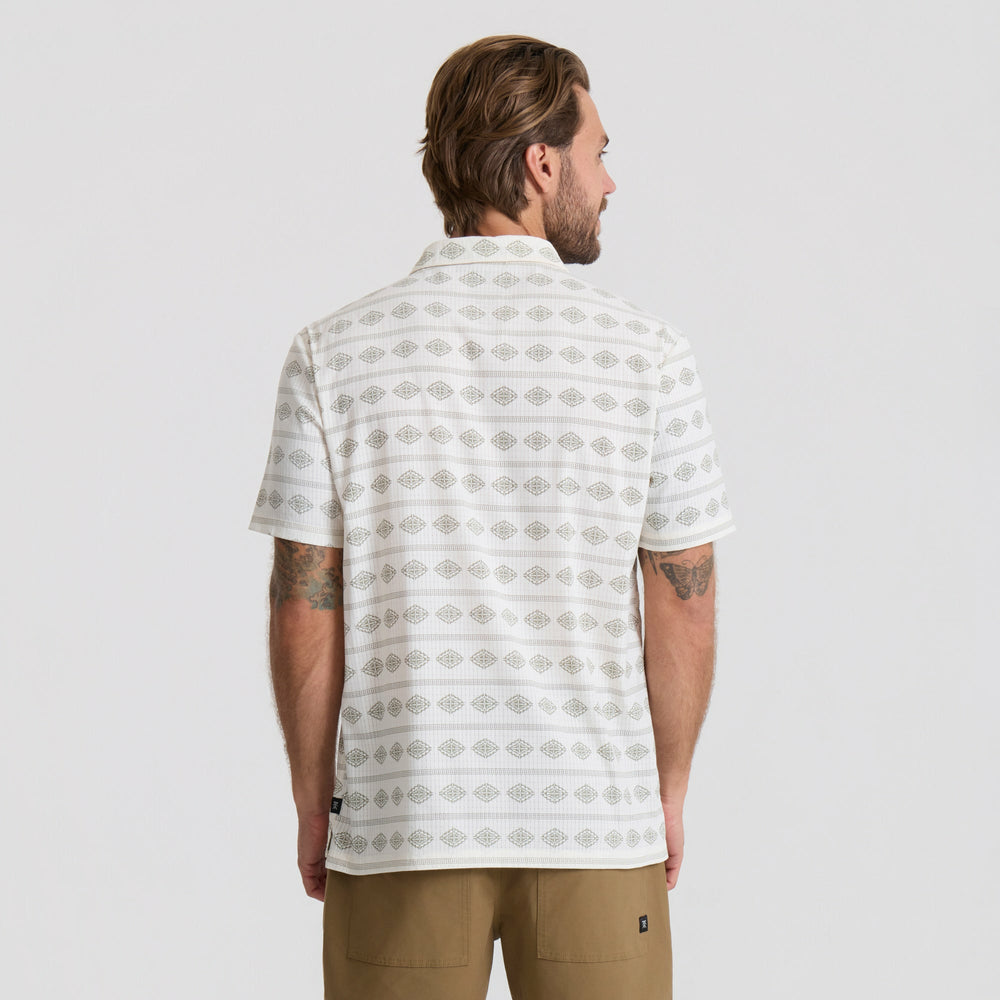 Roark Bless Up Breathable Stretch Polo Shirt in Unbleached - Men