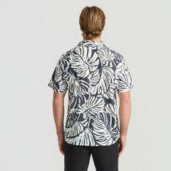 Roark Bless Up Breathable Stretch Shirt in Black Monstera - Men