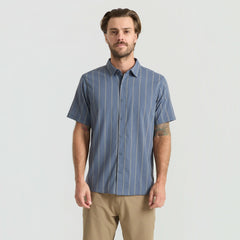 Roark Bless Up Breathable Stretch Shirt in Neptune - Men