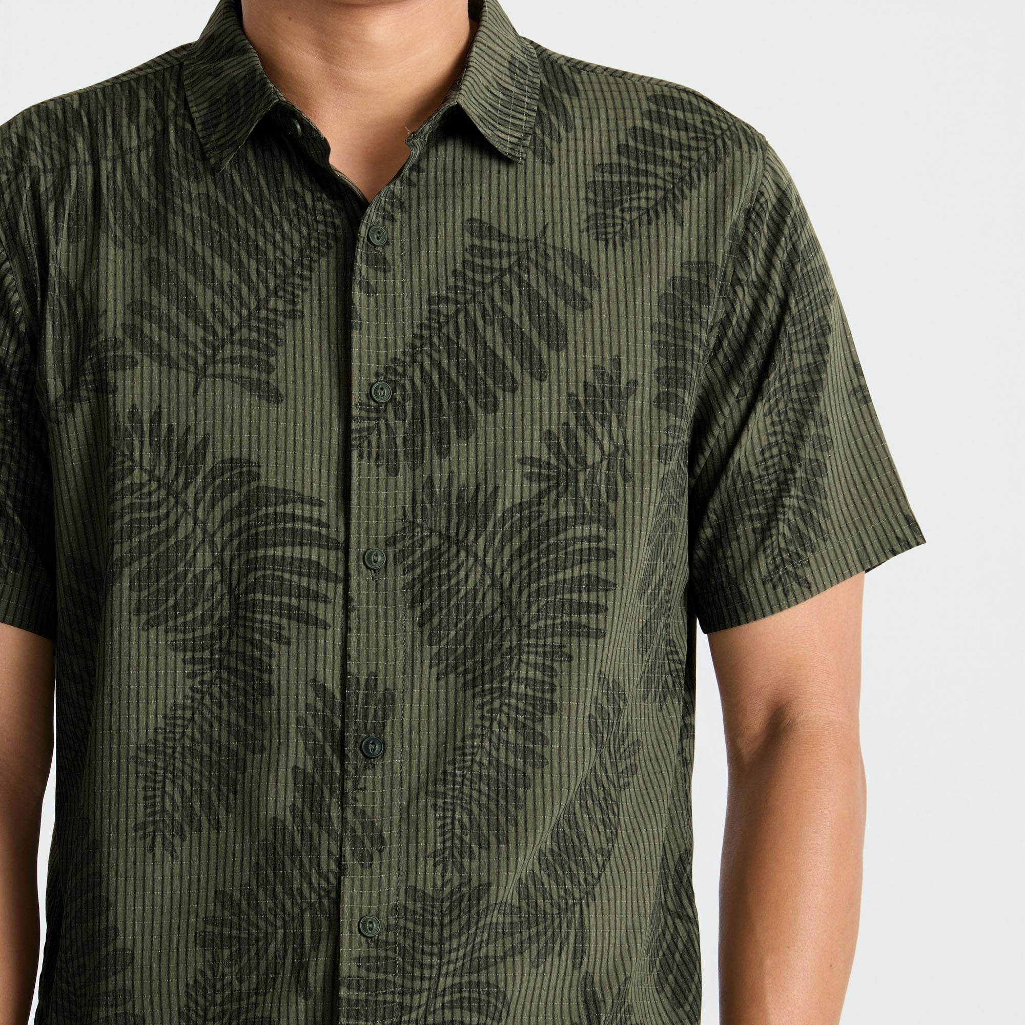 Roark Bless Up Button Up Shirt in Military Kelp - Men