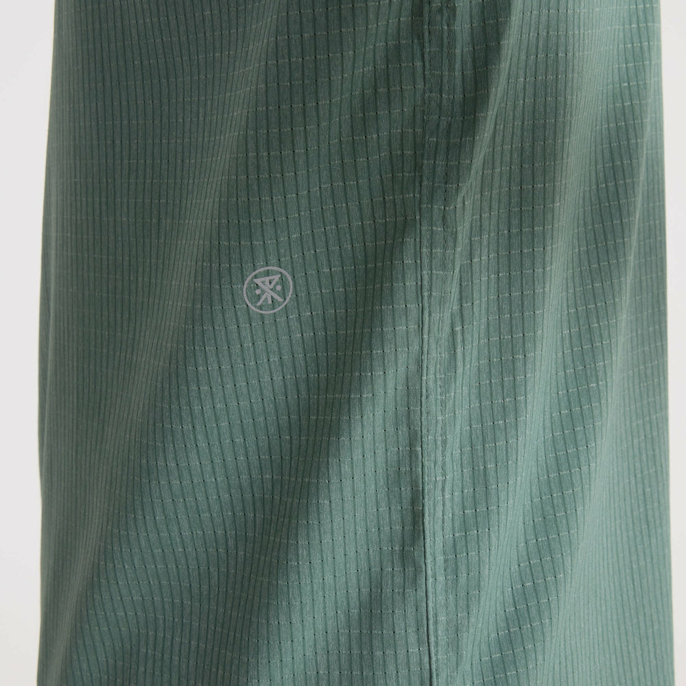 Roark Bless Up Trail Button Up Shirt in Slate Green - Men|Run / Active
