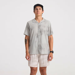 Roark Bless Up Trail Button Up Shirt in Ghost Grey - Men|Run / Active