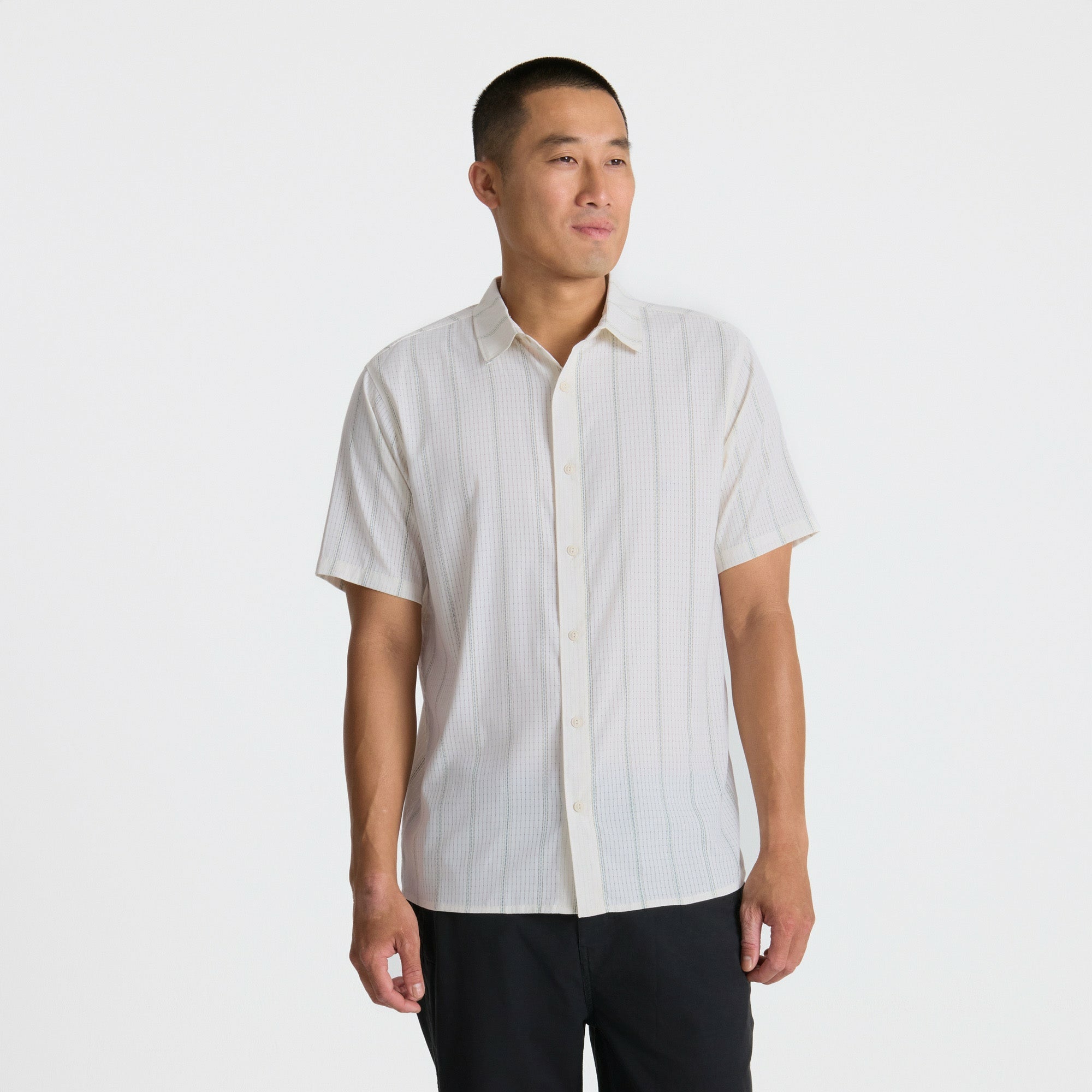 Roark Bless Up Breathable Stretch Shirt in Unbleached - Men