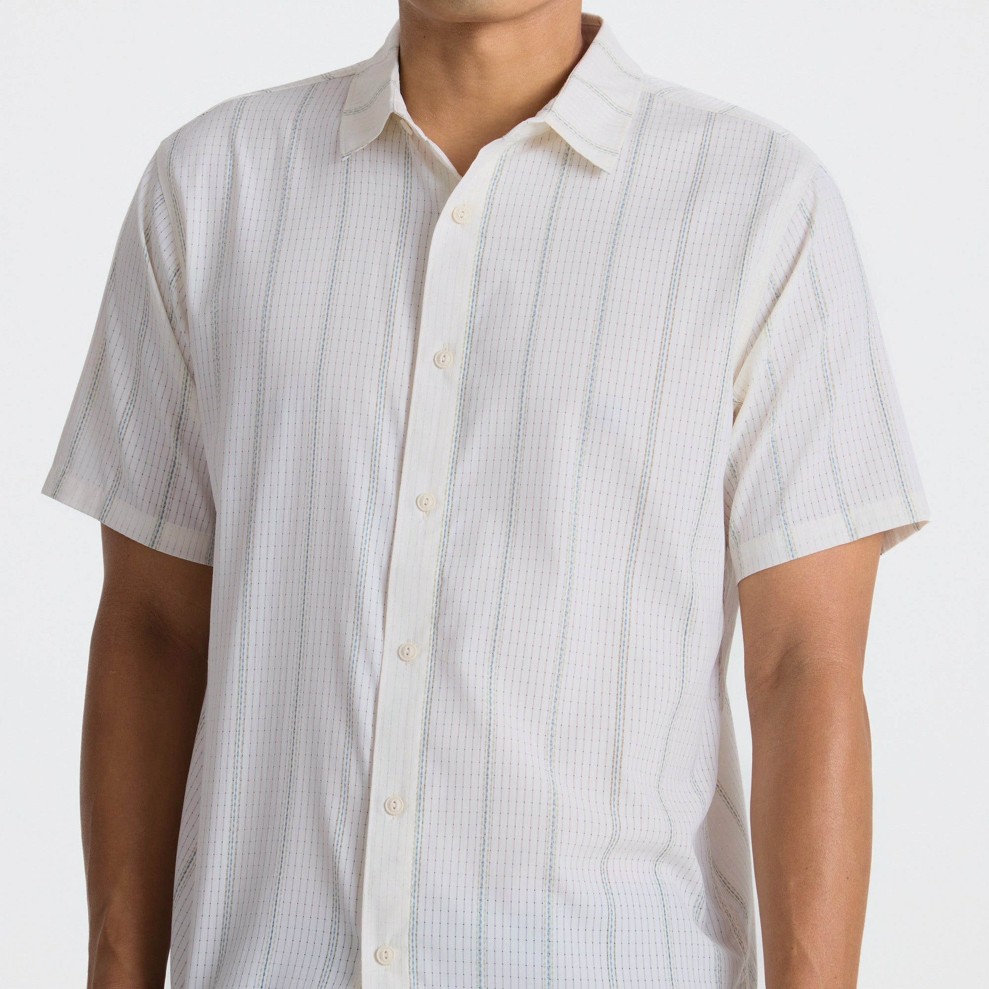Roark Bless Up Breathable Stretch Shirt in Unbleached - Men