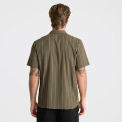 Roark Bless Up Breathable Stretch Shirt in Military Stripes - Men