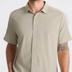 Roark Bless Up Breathable Stretch Shirt in Fossil - Men