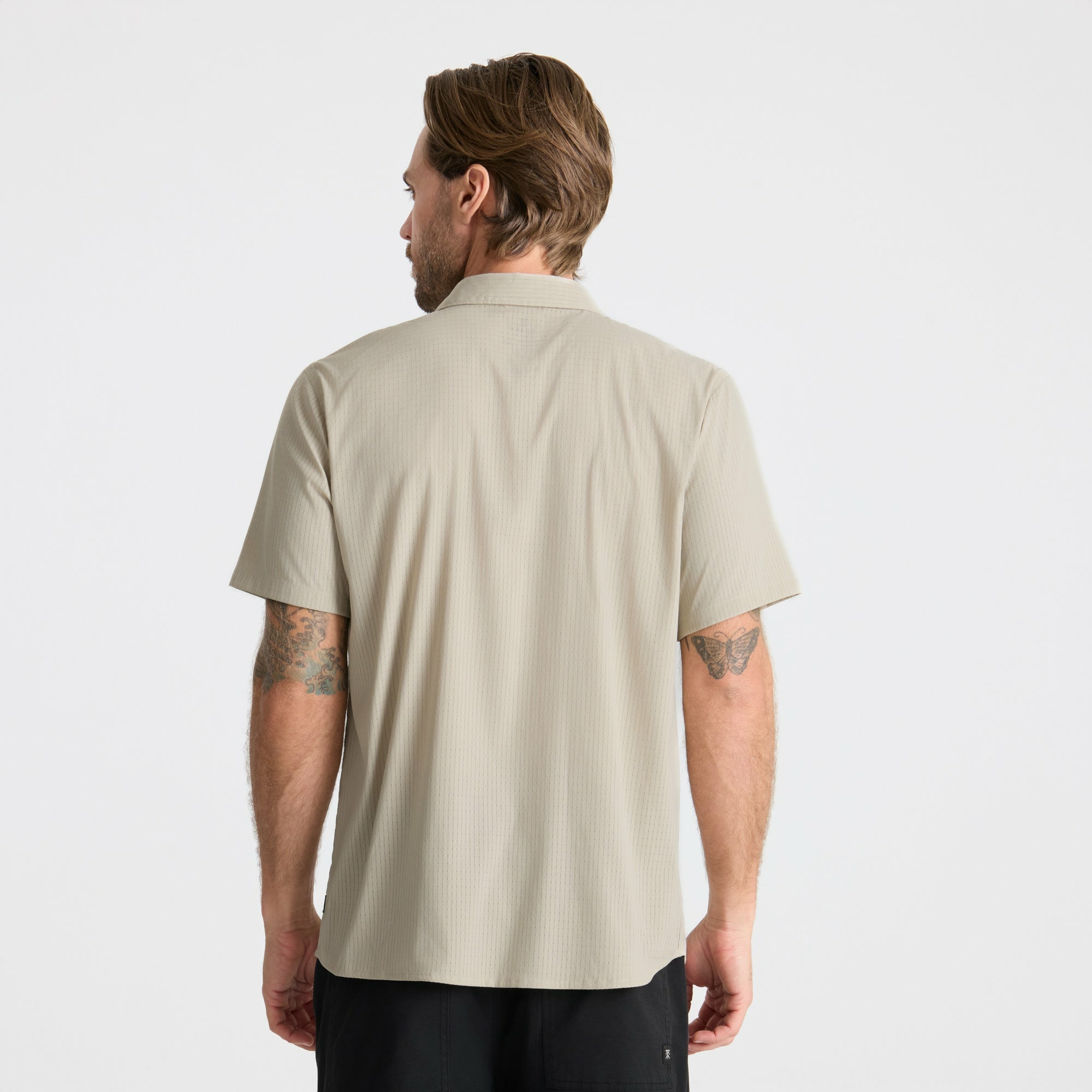 Roark Bless Up Breathable Stretch Shirt in Fossil - Men