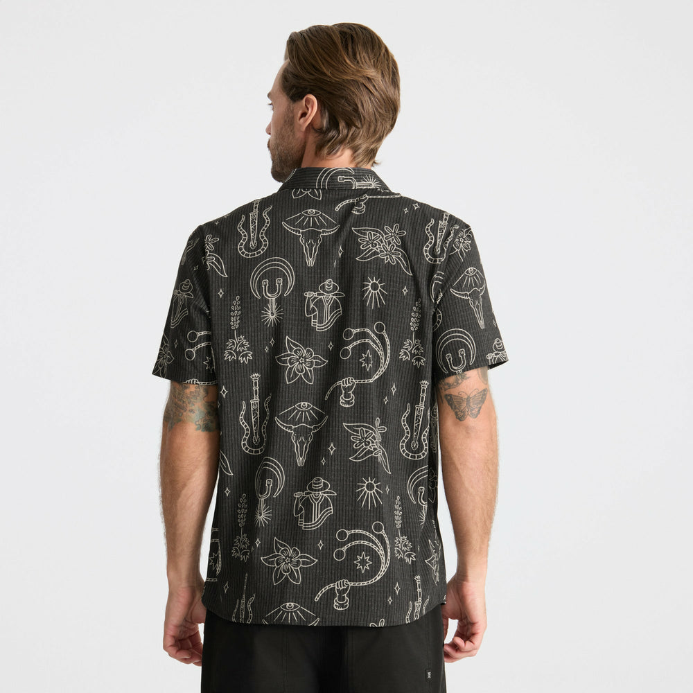 Roark Bless Up Breathable Stretch Shirt in Black - Men
