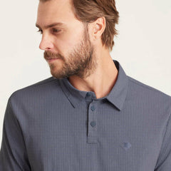 Roark Bless Up Breathable Stretch Polo Shirt in Slate - Men