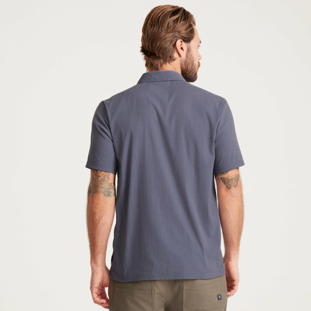 Roark Bless Up Breathable Stretch Polo Shirt in Slate - Men