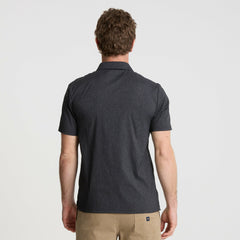 Roark Bless Up Breathable Stretch Polo Shirt in Black - Men