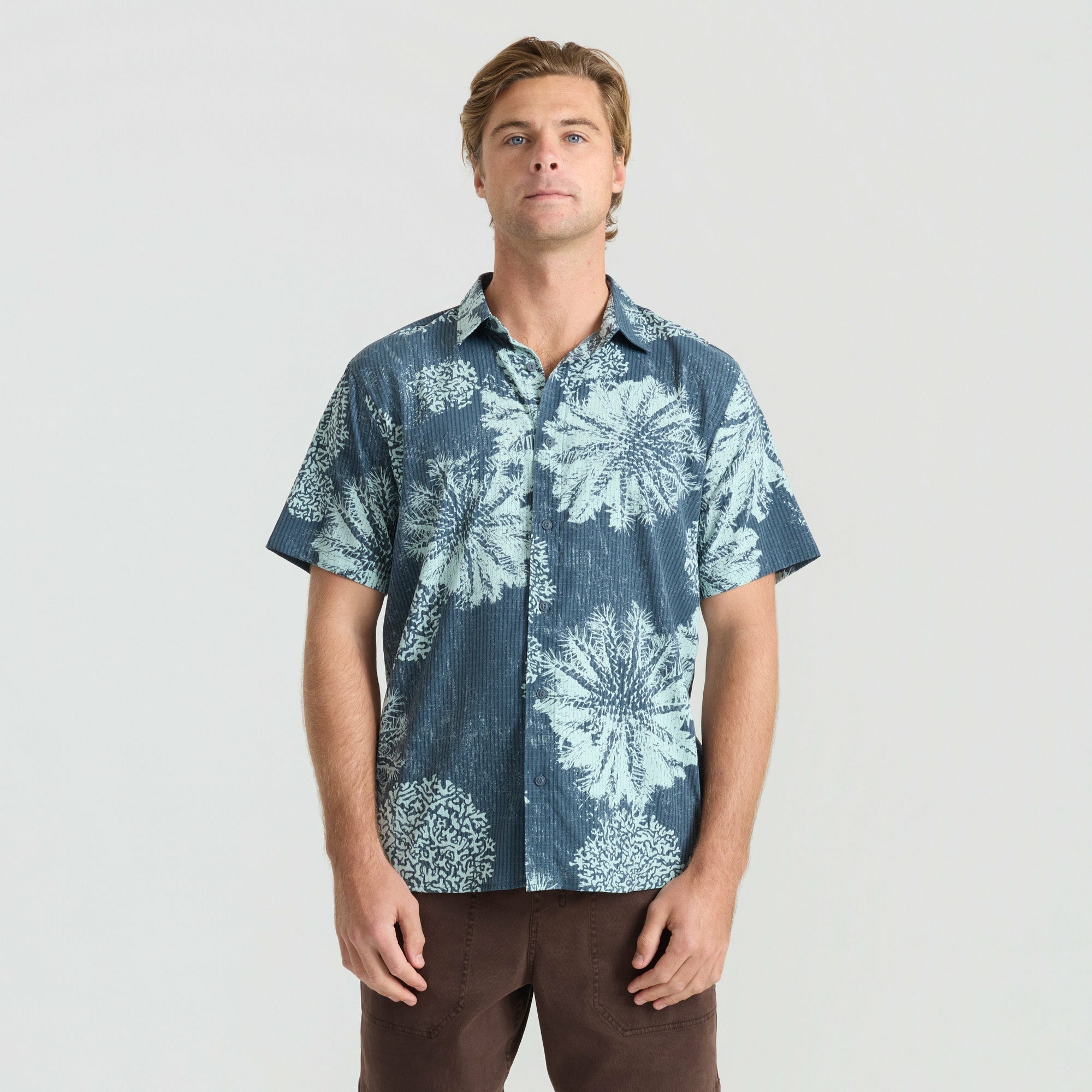 Roark Bless Up Button Up Shirt in Navy Pukpulko - Men