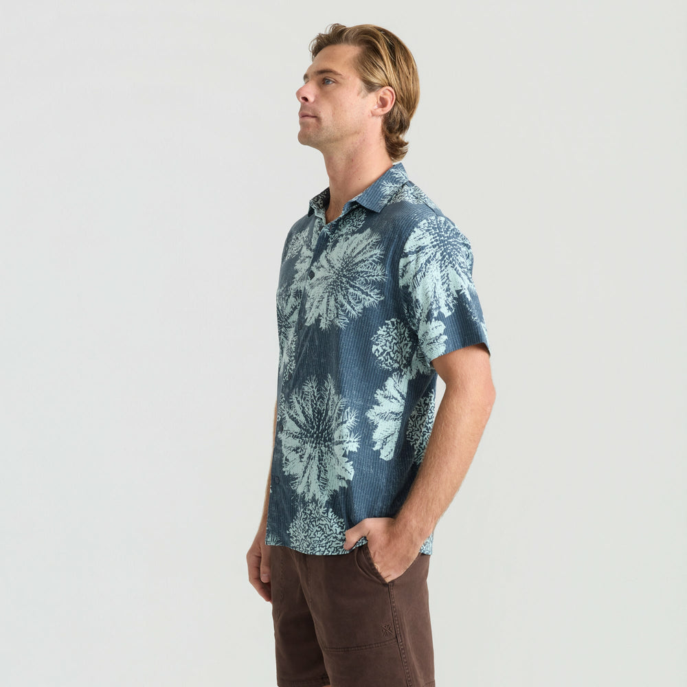 Roark Bless Up Button Up Shirt in Navy Pukpulko - Men