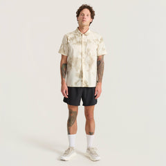 Roark Bless Up Trail Button Up Shirt in Ivory Crystal Wash - Men|Run / Active