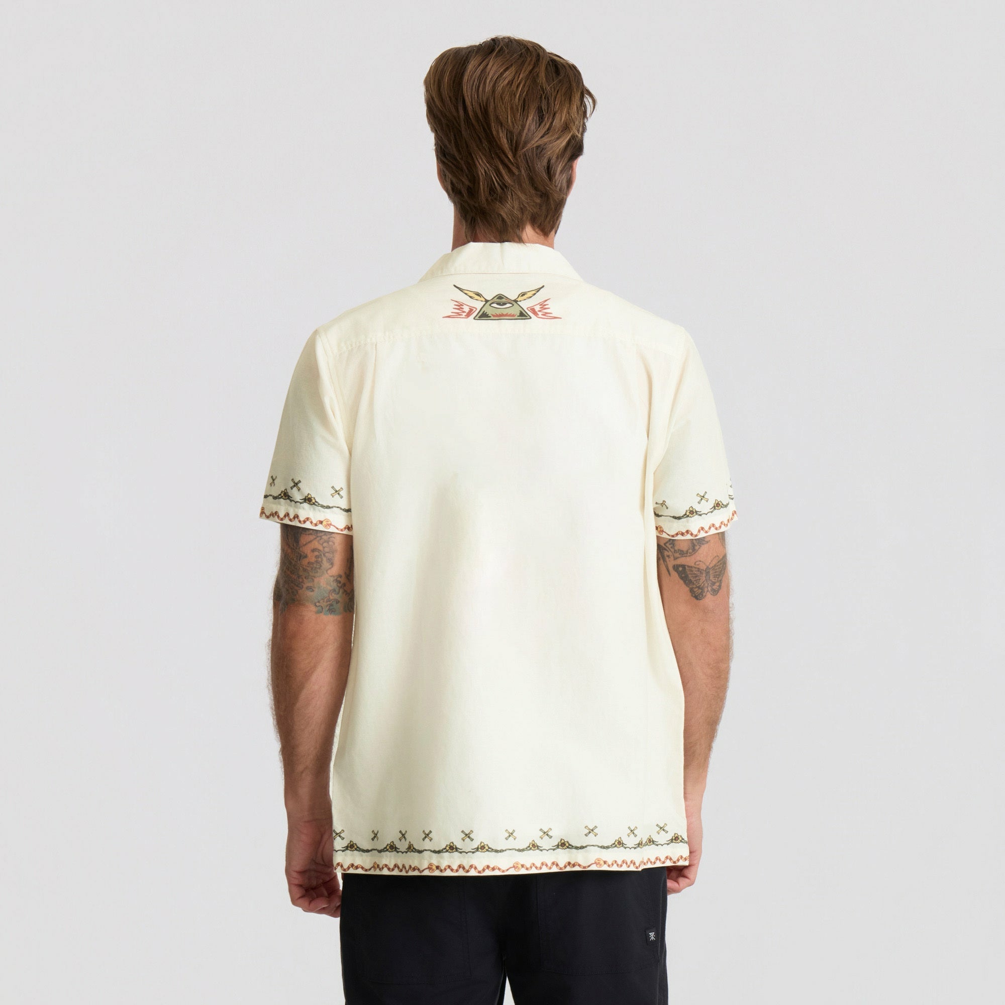 Roark Gonzo Short Sleeve Button Up Shirt in Unbleached - Men