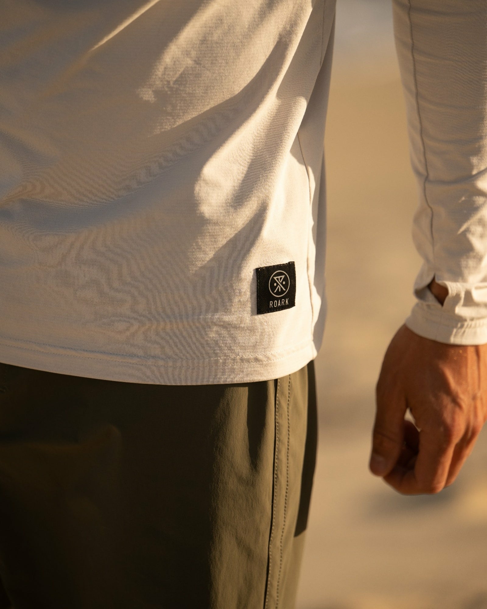 Roark Venture UPF Hoodie in Off White - Men|Run / Active