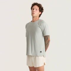 Roark Alta Elite Trail Short Sleeve Tee in Grey - Men|Run / Active