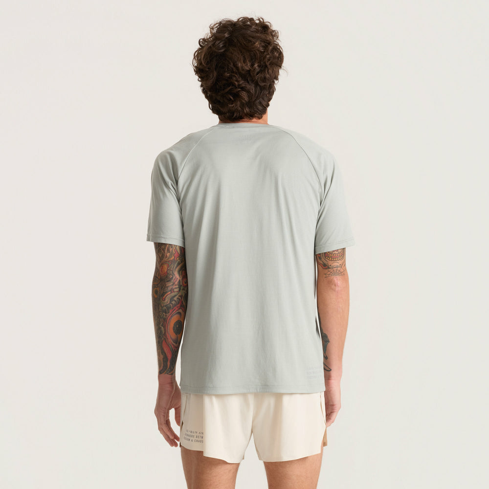 Roark Alta Elite Trail Short Sleeve Tee in Grey - Men|Run / Active