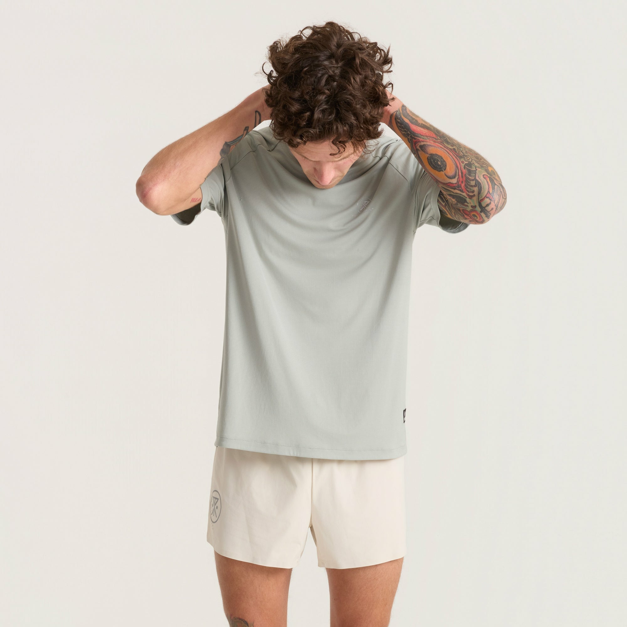 Roark Alta Elite Trail Short Sleeve Tee in Grey - Men|Run / Active