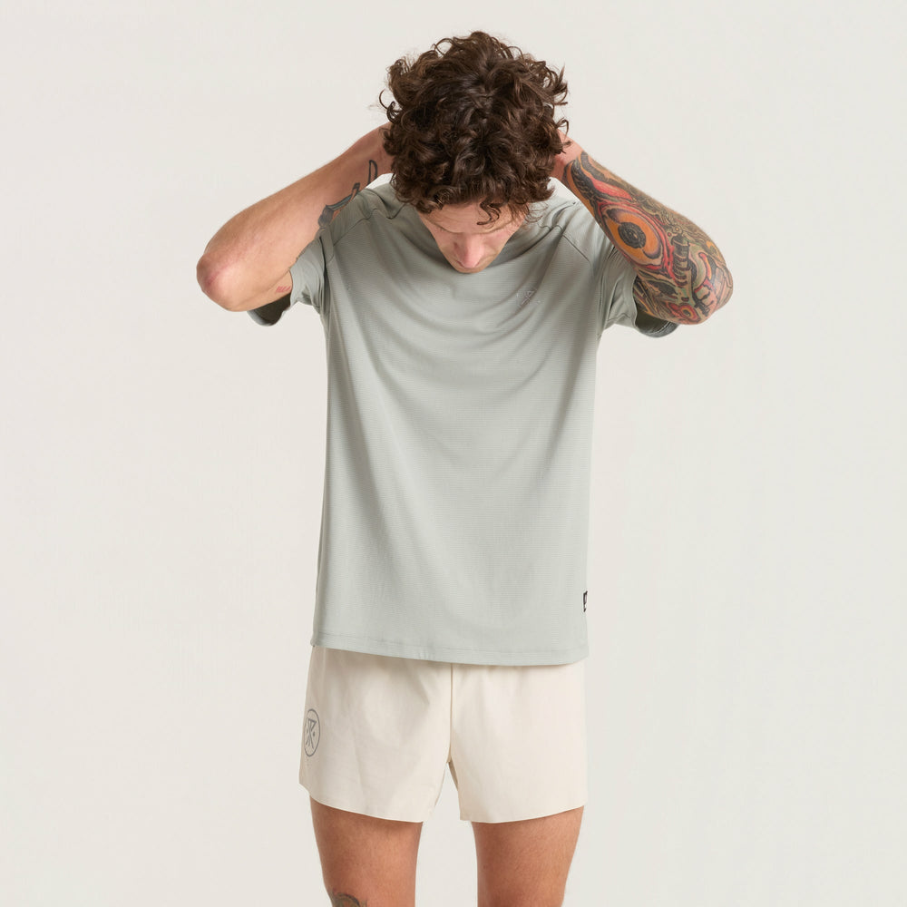 Roark Alta Elite Trail Short Sleeve Tee in Grey - Men|Run / Active