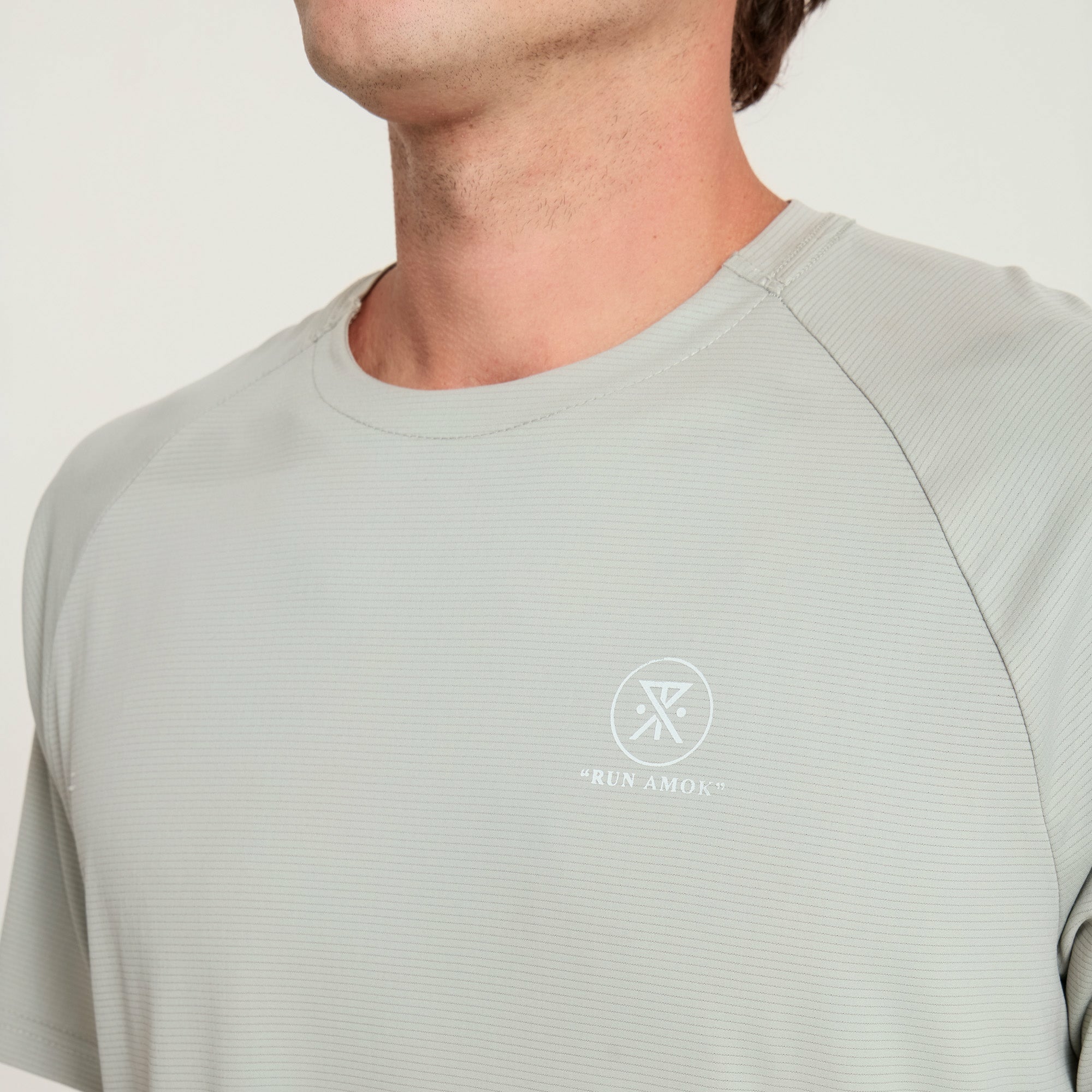 Roark Alta Elite Trail Short Sleeve Tee in Grey - Men|Run / Active
