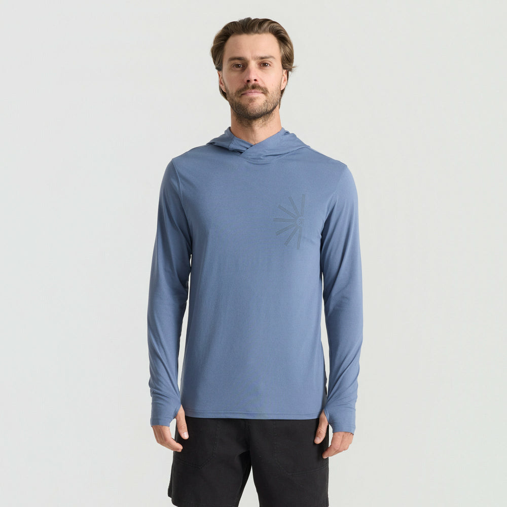 Roark Venture UPF Hoodie in Neptune - Men|Run / Active
