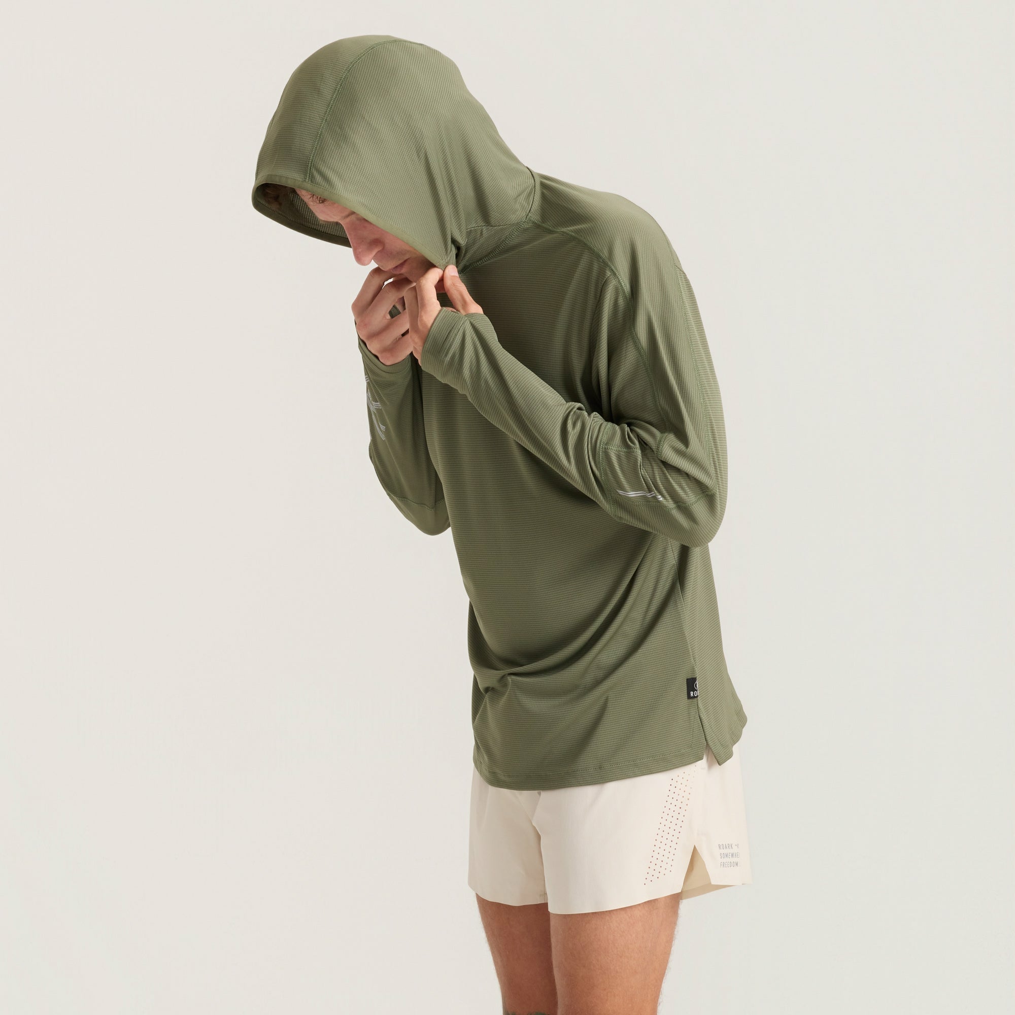 Roark Alta Elite Trail Hood in Light Military - Men|Run / Active