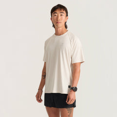 Roark Alta Elite Trail Short Sleeve Tee in Moonstone - Men|Run / Active