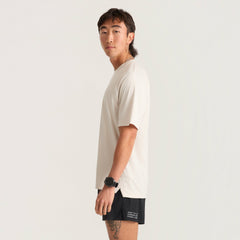 Roark Alta Elite Trail Short Sleeve Tee in Moonstone - Men|Run / Active