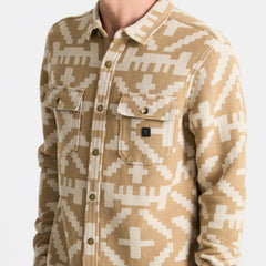 Roark Nordsman Jacquard Flannel in Light Khaki - Men