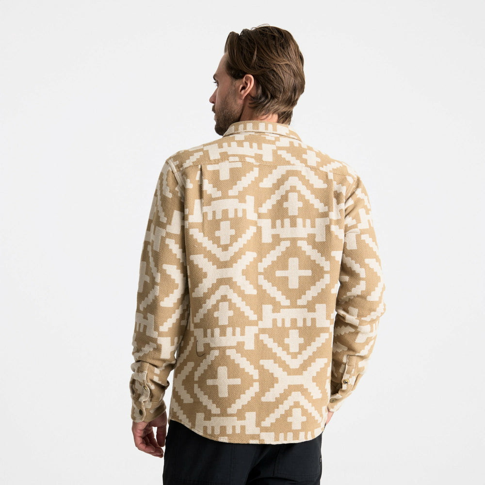 Roark Nordsman Jacquard Flannel in Light Khaki - Men