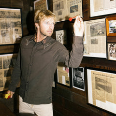 Roark On the Range Long Sleeve Button Up Shirt in Dark Brown - Men