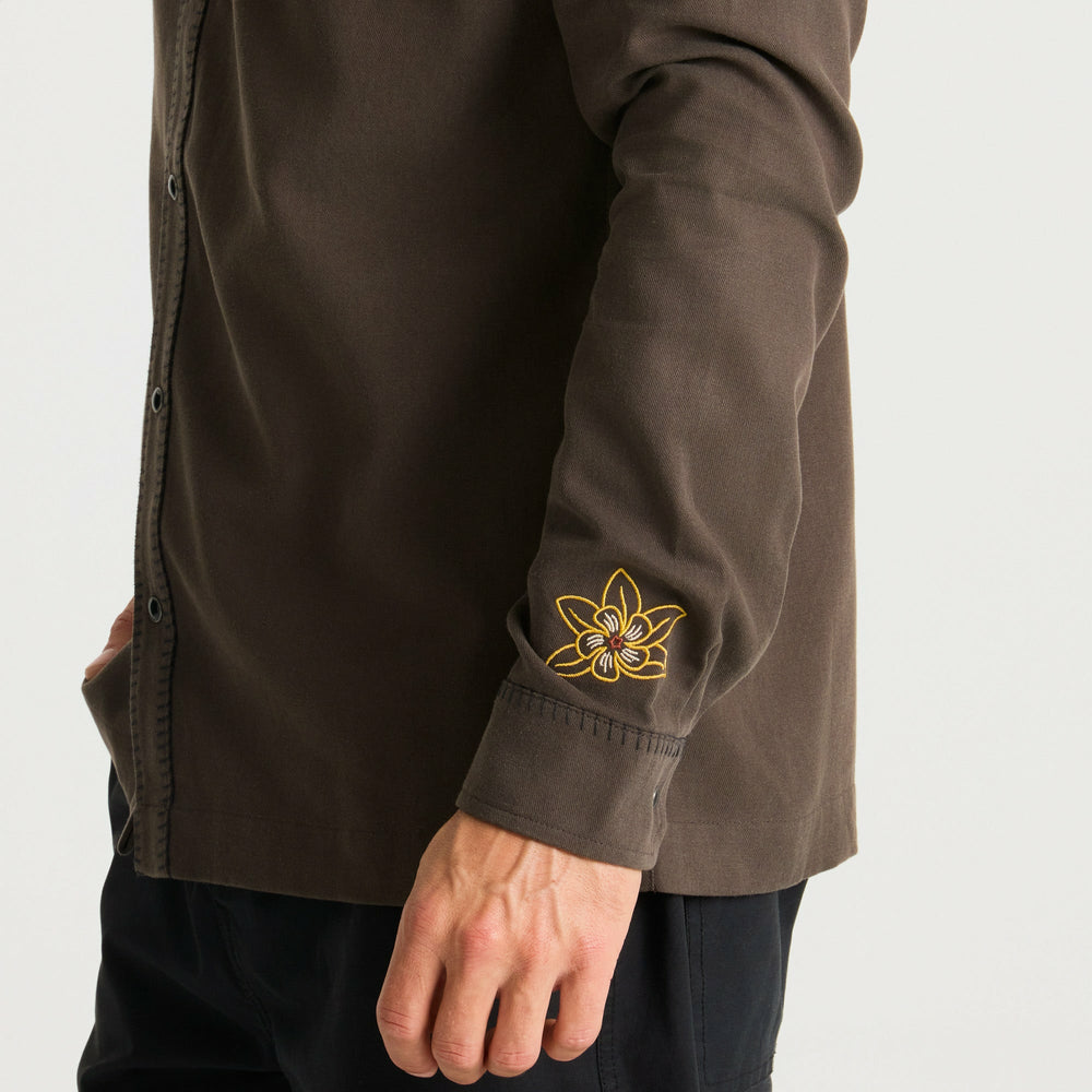 Roark On the Range Long Sleeve Button Up Shirt in Dark Brown - Men