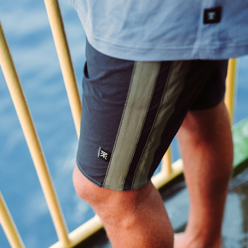 Roark Passage Panel Boardshorts in Black - Men