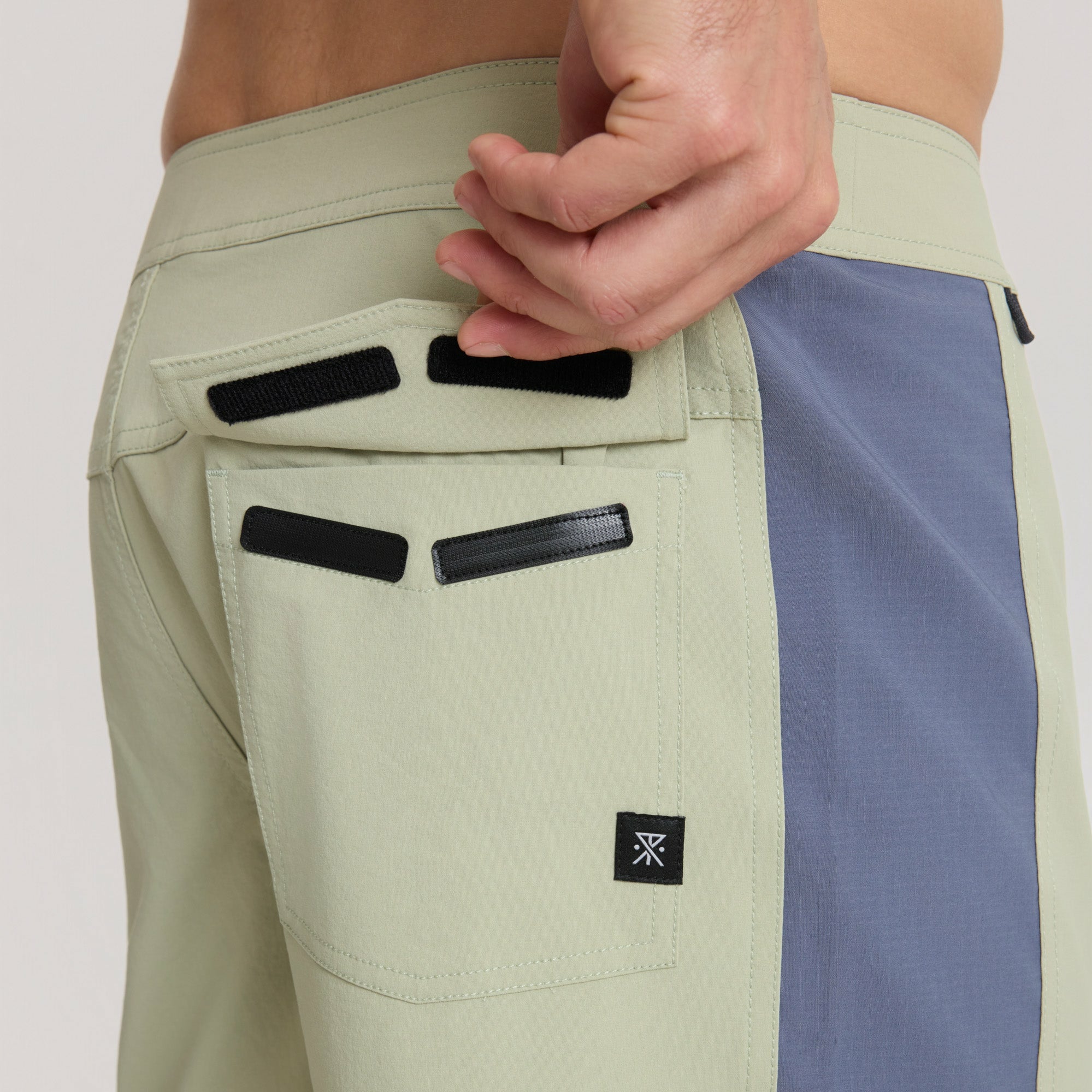 Roark Passage Panel Boardshorts in Sage - Men