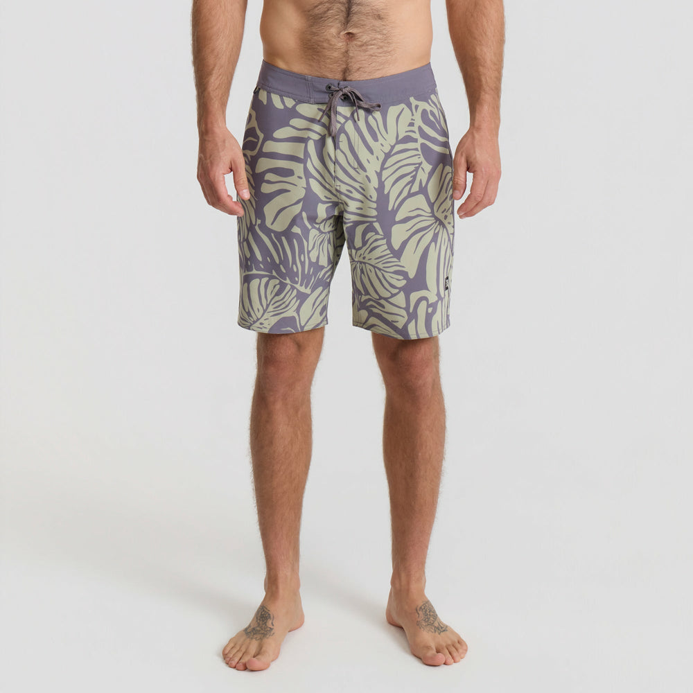 Roark Passage Boardshorts in Slate Green Stripe - Men